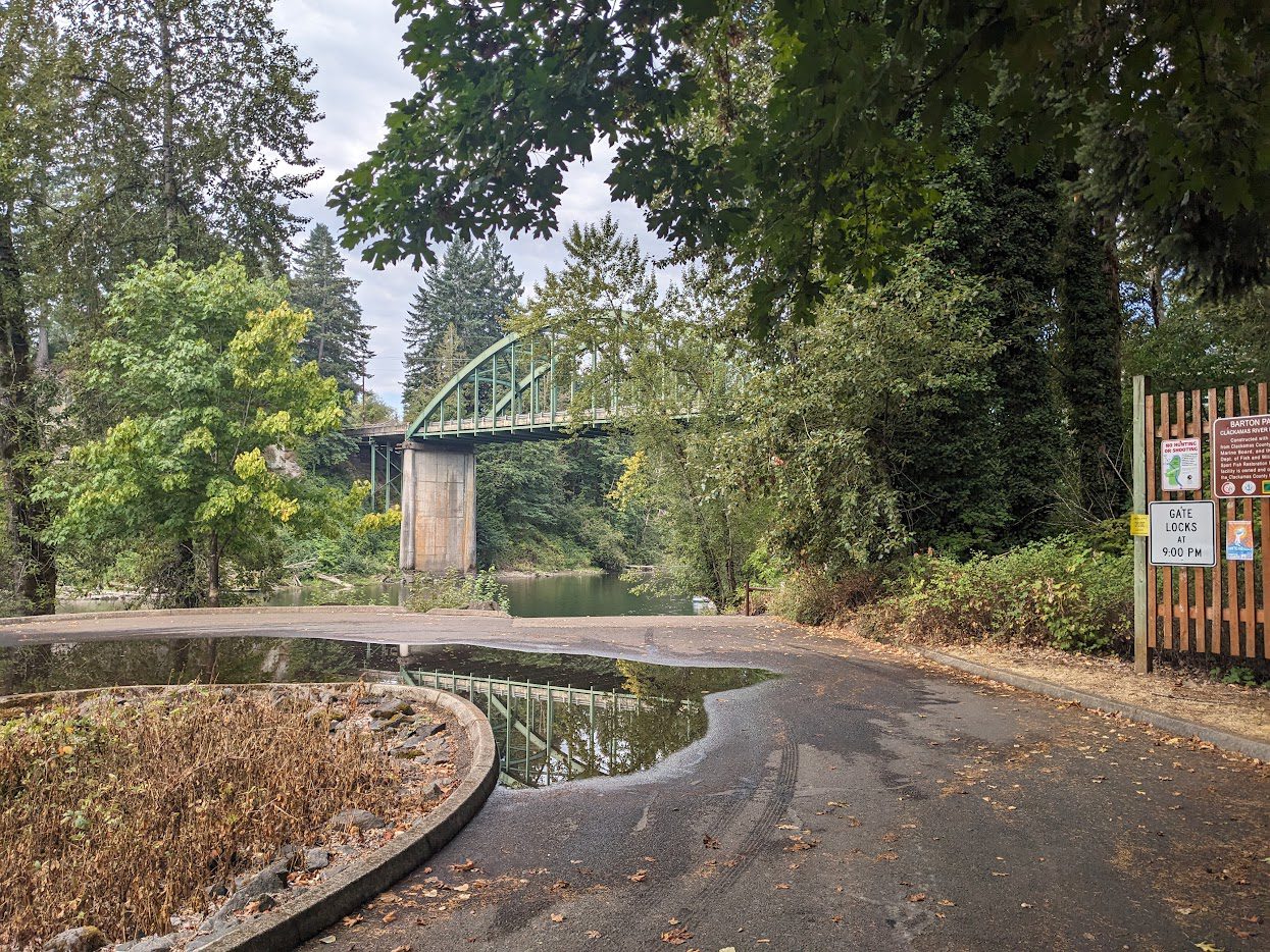 The elegant Barton bridge is a scenic backdrop at the Barton Ramp.