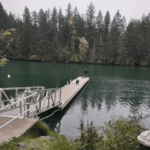estacada lake_timber fishing dock