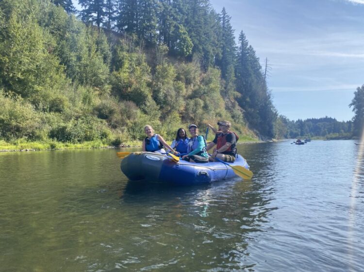 Image: Floating the Clackamas from Barton to Carver with an experienced guide.