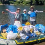 cleanup volunteers on the clack